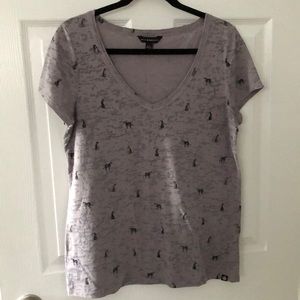 Rock & Republic gray animal sheet top